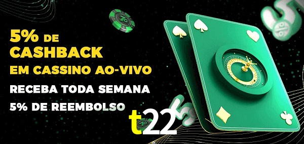 Promoções do cassino ao Vivo t22
